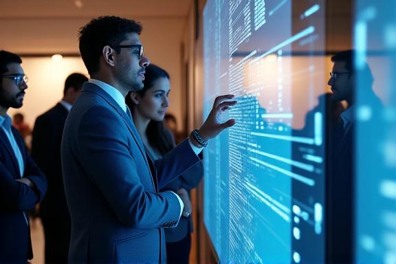 Team of engineers collaborating in a modern Delhi office